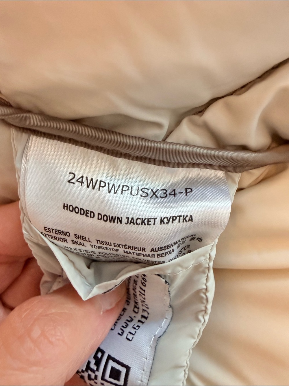 Parajumpers Puffer Hooded Longline Coat in Taupe - Picture 12 of 15